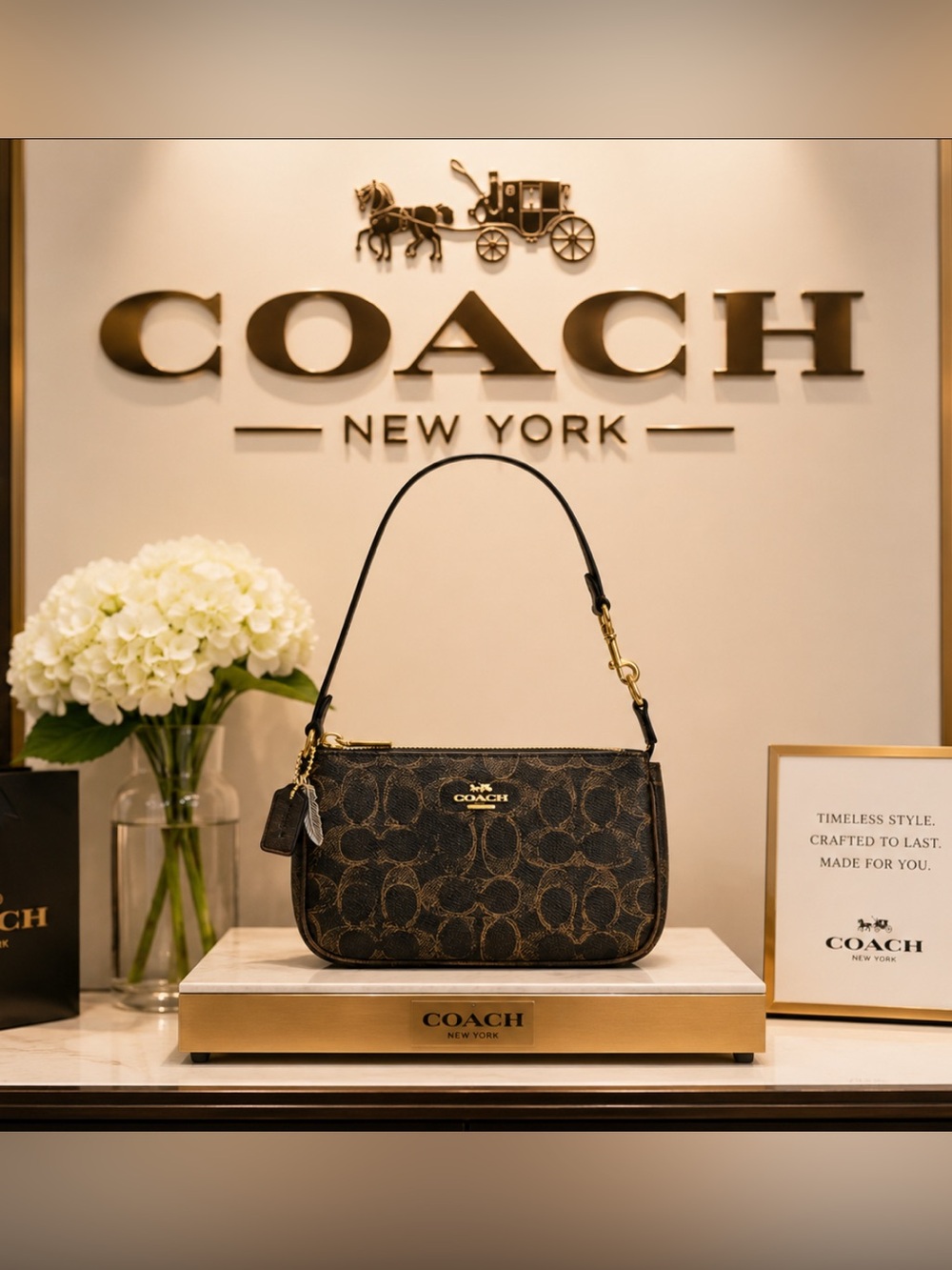 Coach Nolita 19 Signature Canvas IM/Brown CDW32 NWT
